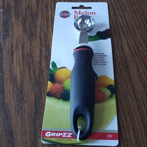 Norpro Grip-EZ Melon Baller With Black Rubber Handle